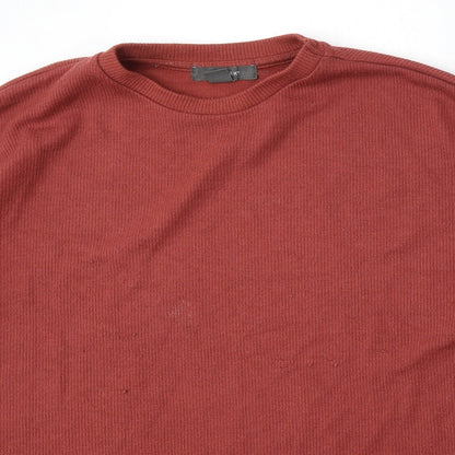 Primark Womens Red Round Neck  Polyester Pullover Jumper Size 6