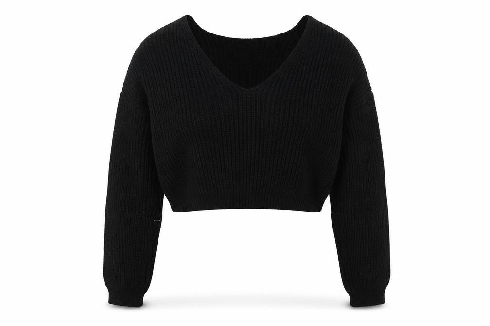 Womens UK Size S Boohoo Black Pullover Jumper