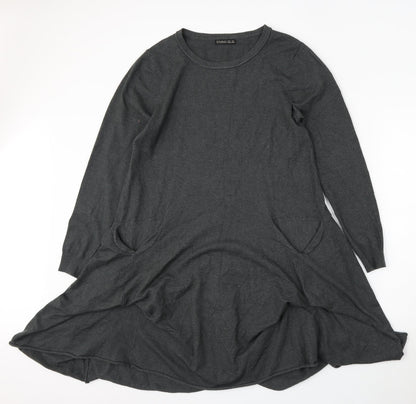 Womens UK Size One Size Studio Grey Pullover Jumper