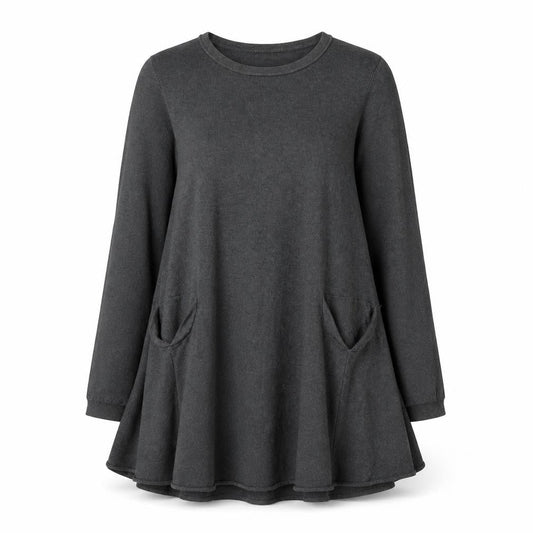 Womens UK Size One Size Studio Grey Pullover Jumper