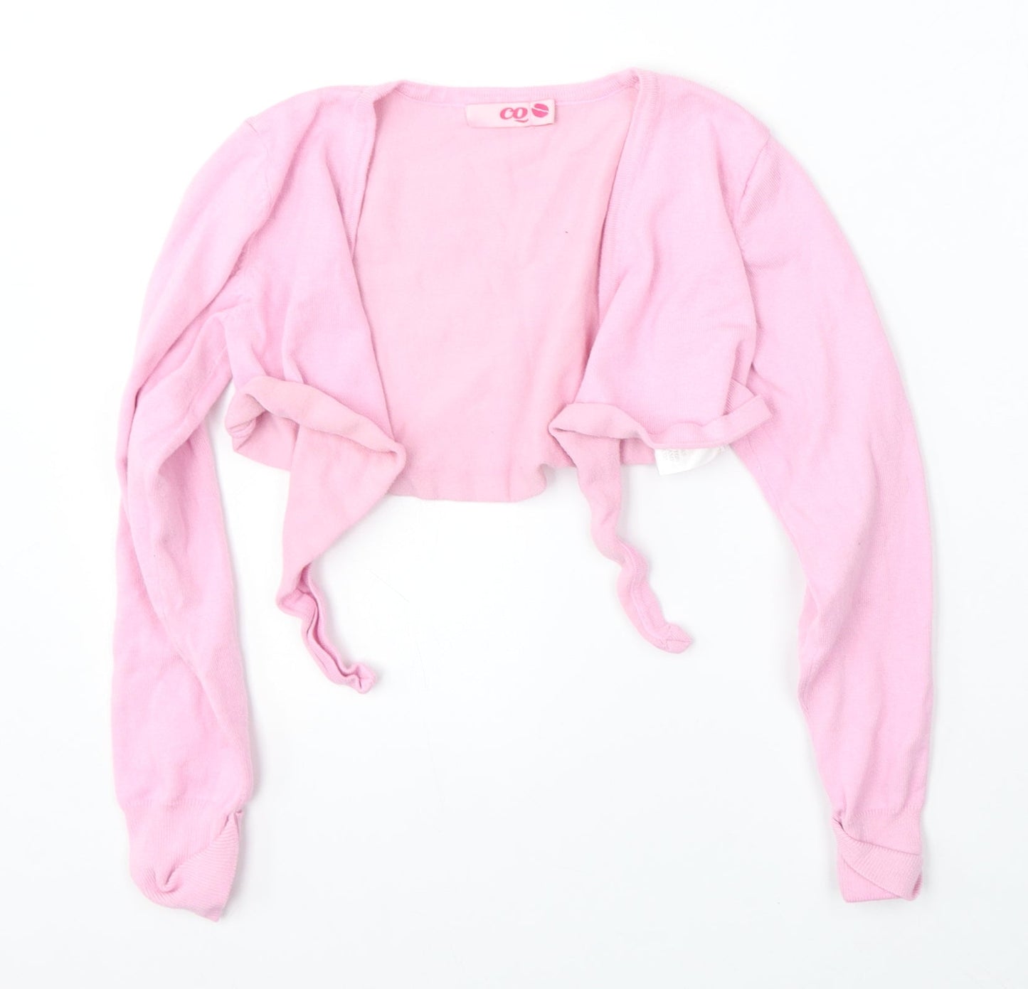 CQ Girls Pink V-Neck  Cotton Cardigan Jumper Size 10-11 Years