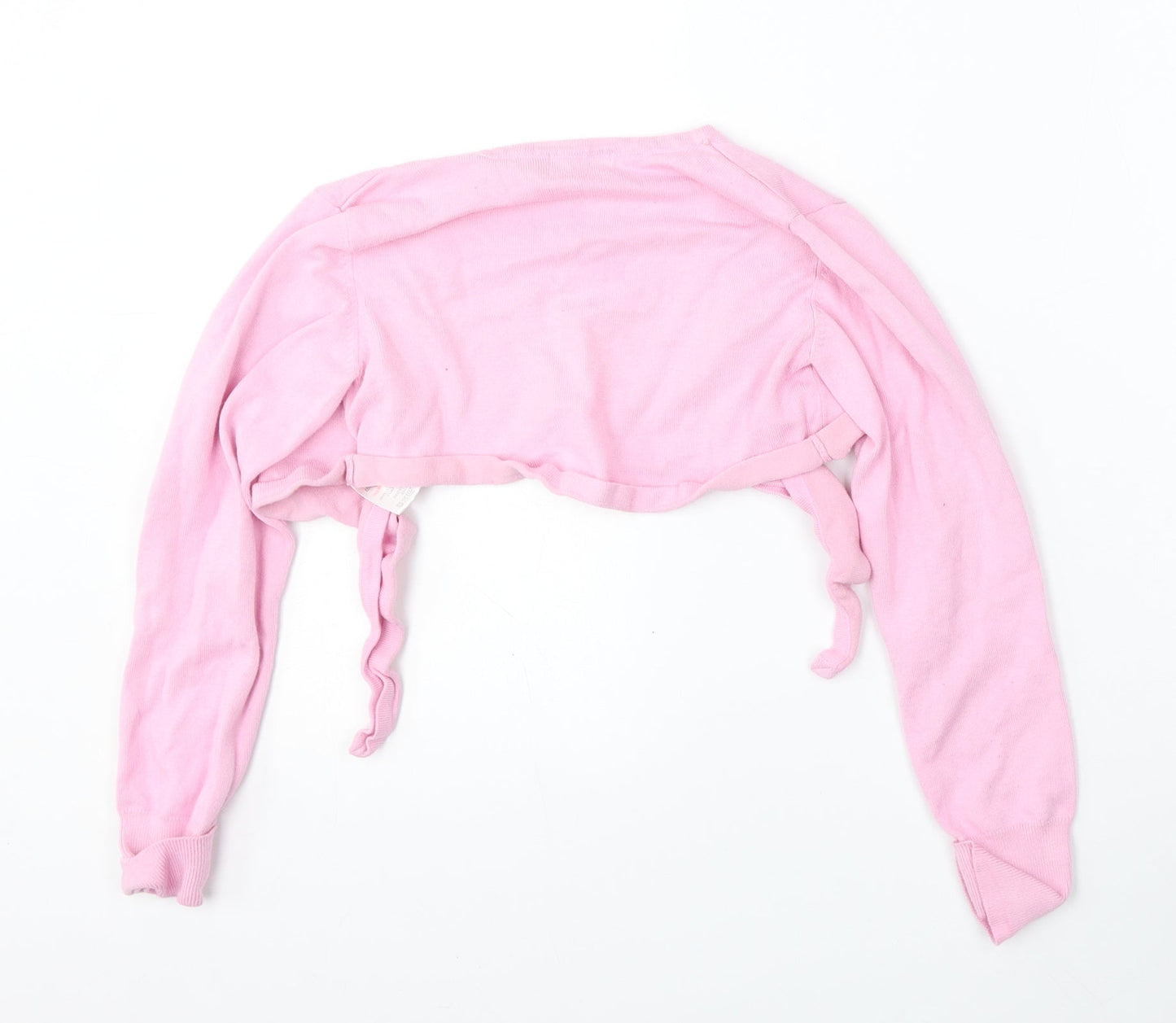 CQ Girls Pink V-Neck  Cotton Cardigan Jumper Size 10-11 Years
