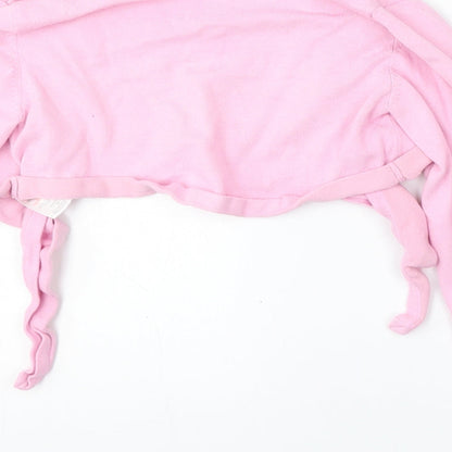 CQ Girls Pink V-Neck  Cotton Cardigan Jumper Size 10-11 Years