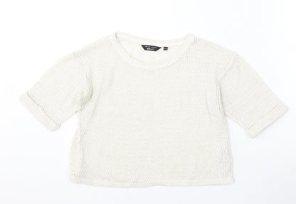 915 Generation Girls White Round Neck  Polyester Pullover Jumper Size 12-13 Years