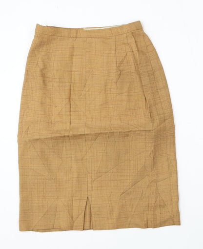Rensor Womens Beige  Polyester Straight & Pencil Skirt Size 28 in