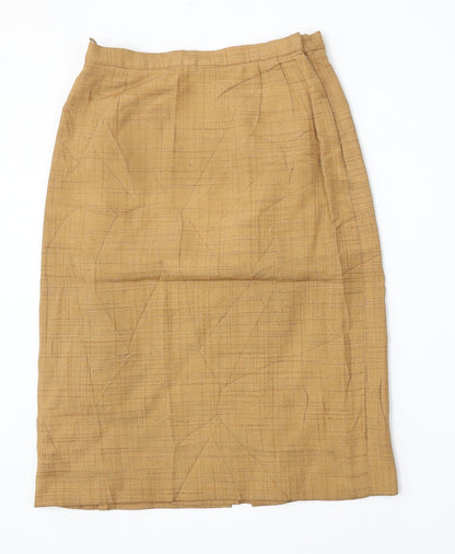 Rensor Womens Beige  Polyester Straight & Pencil Skirt Size 28 in
