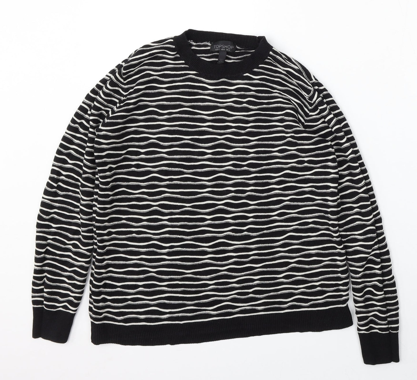 Womens UK Size 14 Topshop Black Pullover Jumper