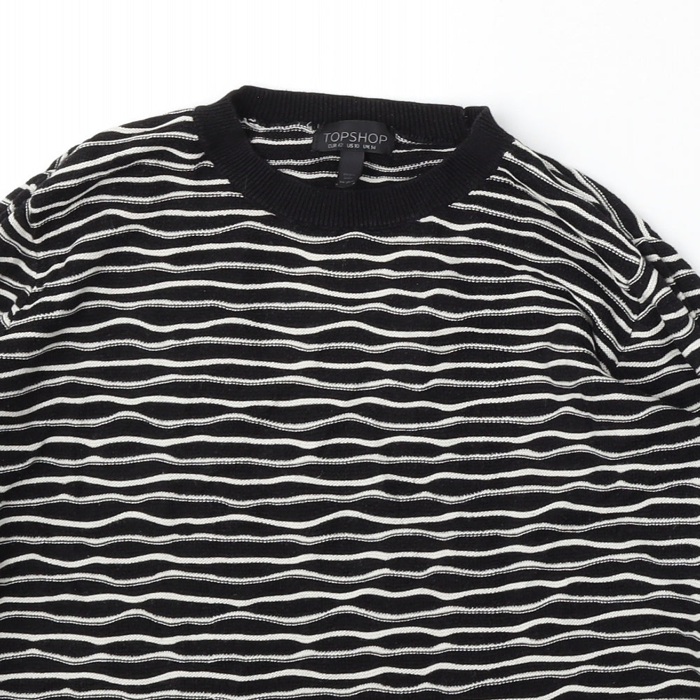 Womens UK Size 14 Topshop Black Pullover Jumper