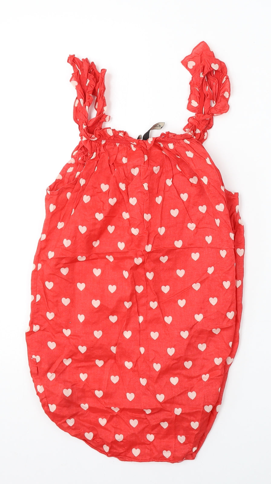 Womens UK Size 8 Topshop Red Basic Blouse
