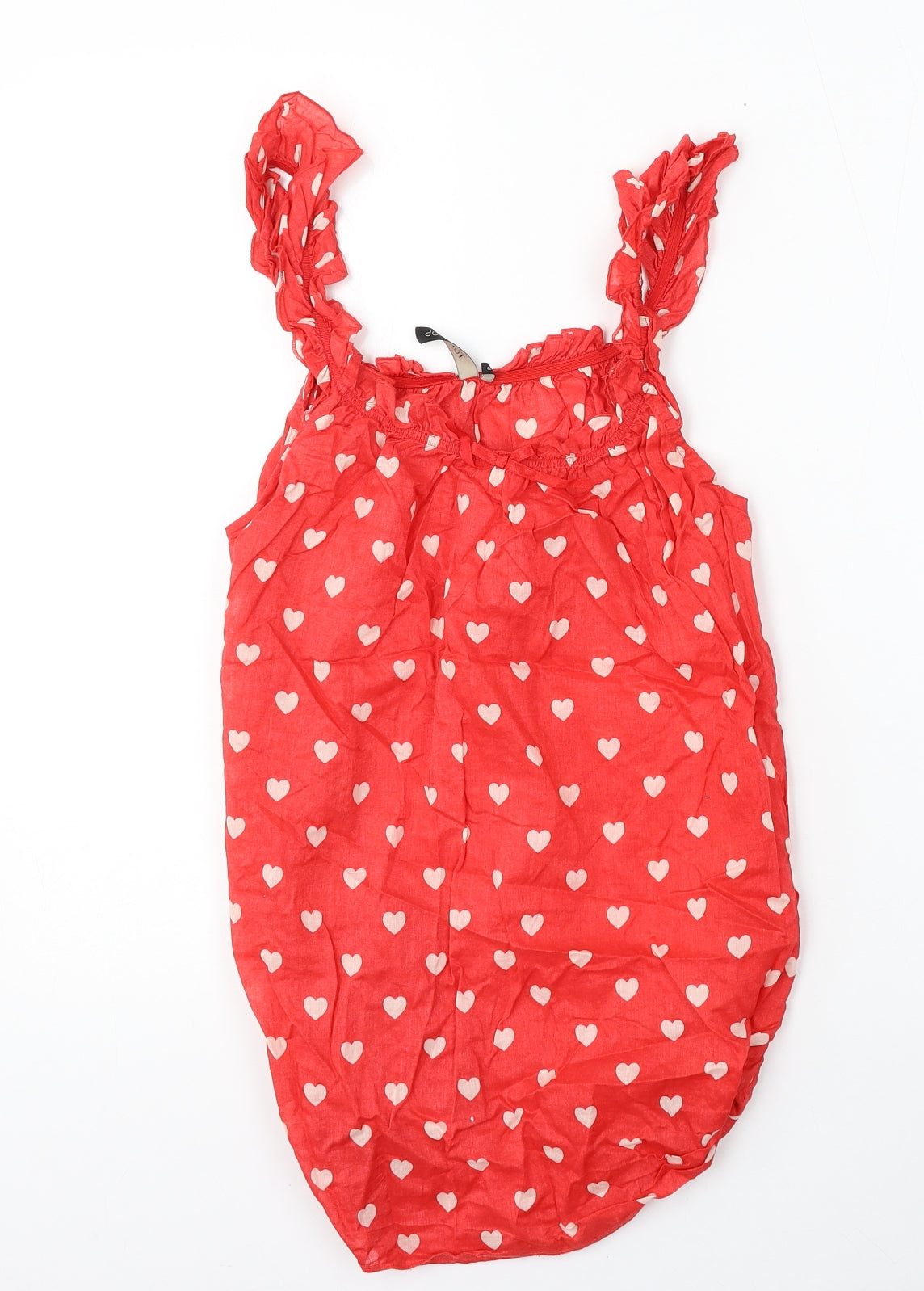 Womens UK Size 8 Topshop Red Basic Blouse