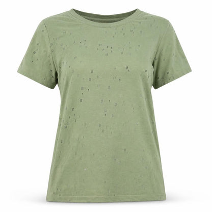 Womens UK Size 8 River Island Green Basic T-Shirt