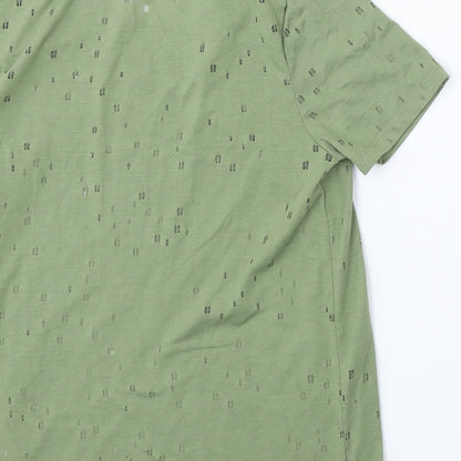 Womens UK Size 8 River Island Green Basic T-Shirt
