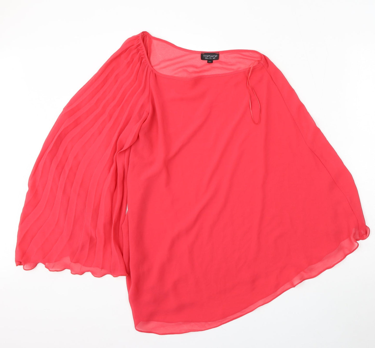 Womens UK Size 8 Topshop Red Basic Blouse