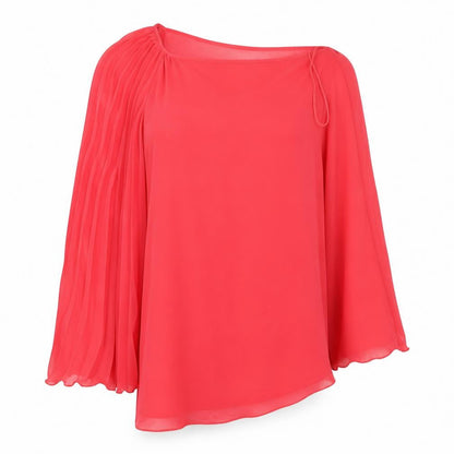 Womens UK Size 8 Topshop Red Basic Blouse