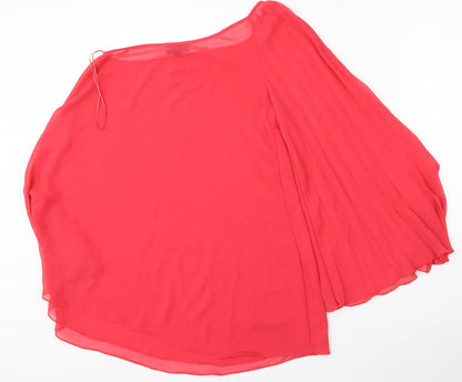 Womens UK Size 8 Topshop Red Basic Blouse