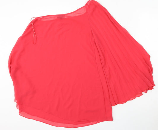 Womens UK Size 8 Topshop Red Basic Blouse