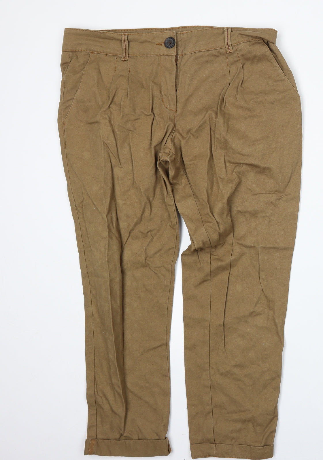 Womens UK Size 12 River Island Regular Fit  Brown Trousers