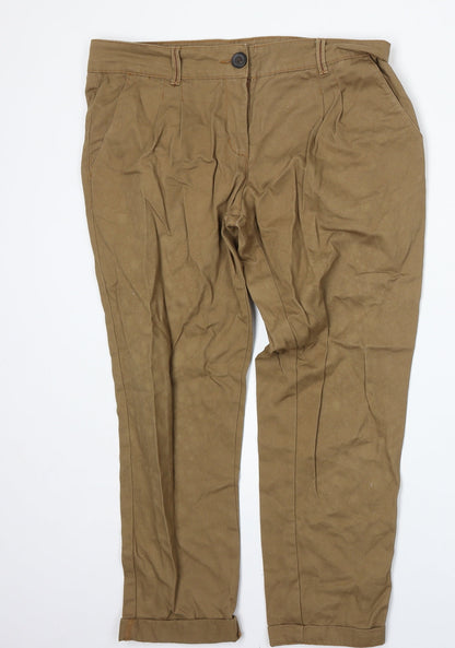 Womens UK Size 12 River Island Regular Fit  Brown Trousers
