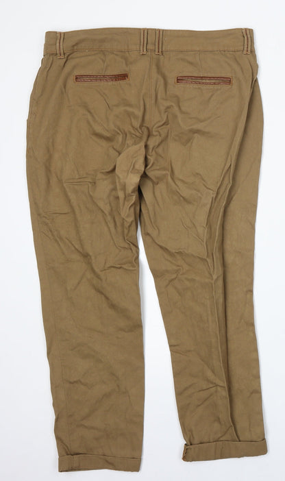 Womens UK Size 12 River Island Regular Fit  Brown Trousers