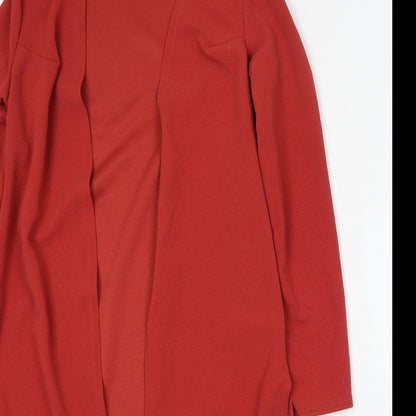 Womens UK Size S Boohoo Red Cardigan Jumper