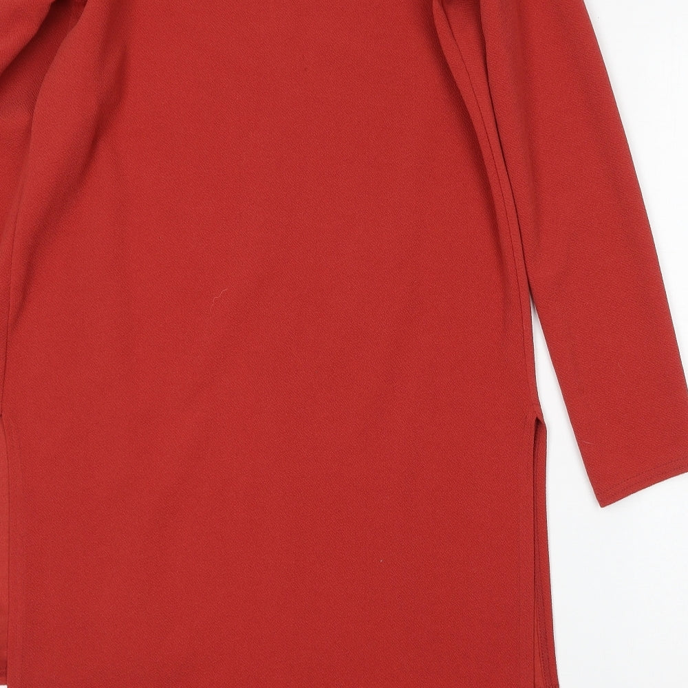 Womens UK Size S Boohoo Red Cardigan Jumper