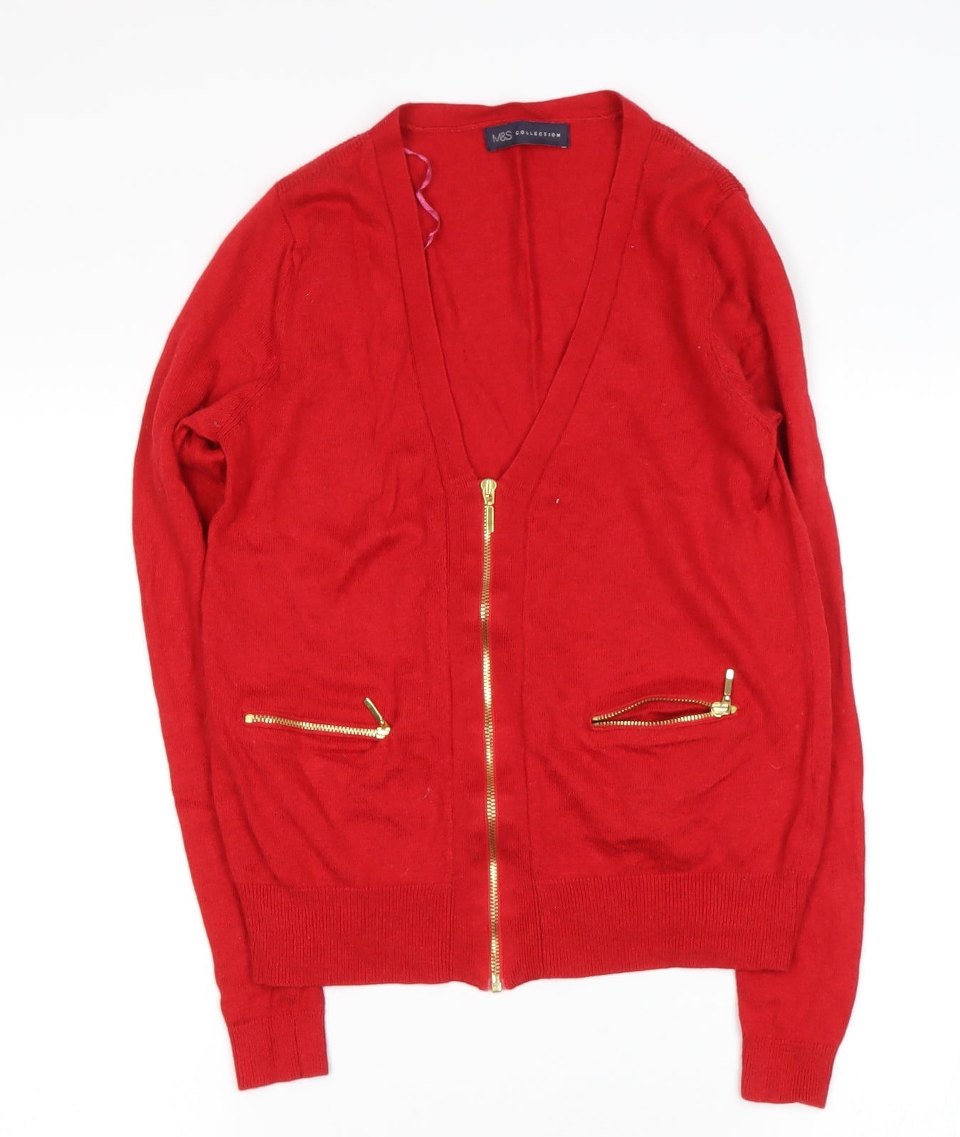 Womens UK Size XS Marks and Spencer Red Cape Jumper