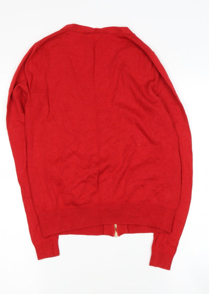 Womens UK Size XS Marks and Spencer Red Cape Jumper