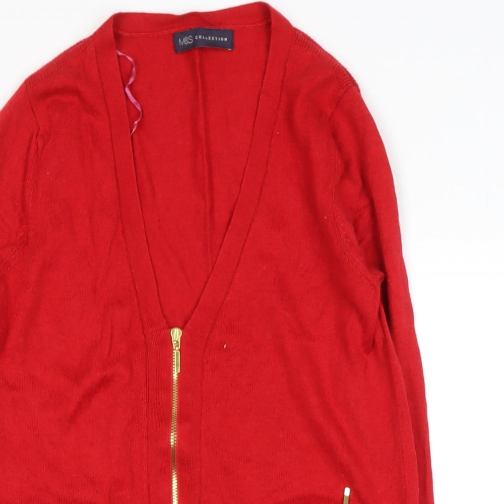 Womens UK Size XS Marks and Spencer Red Cape Jumper