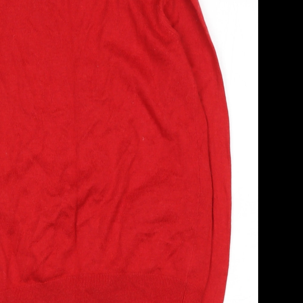 Womens UK Size XS Marks and Spencer Red Cape Jumper