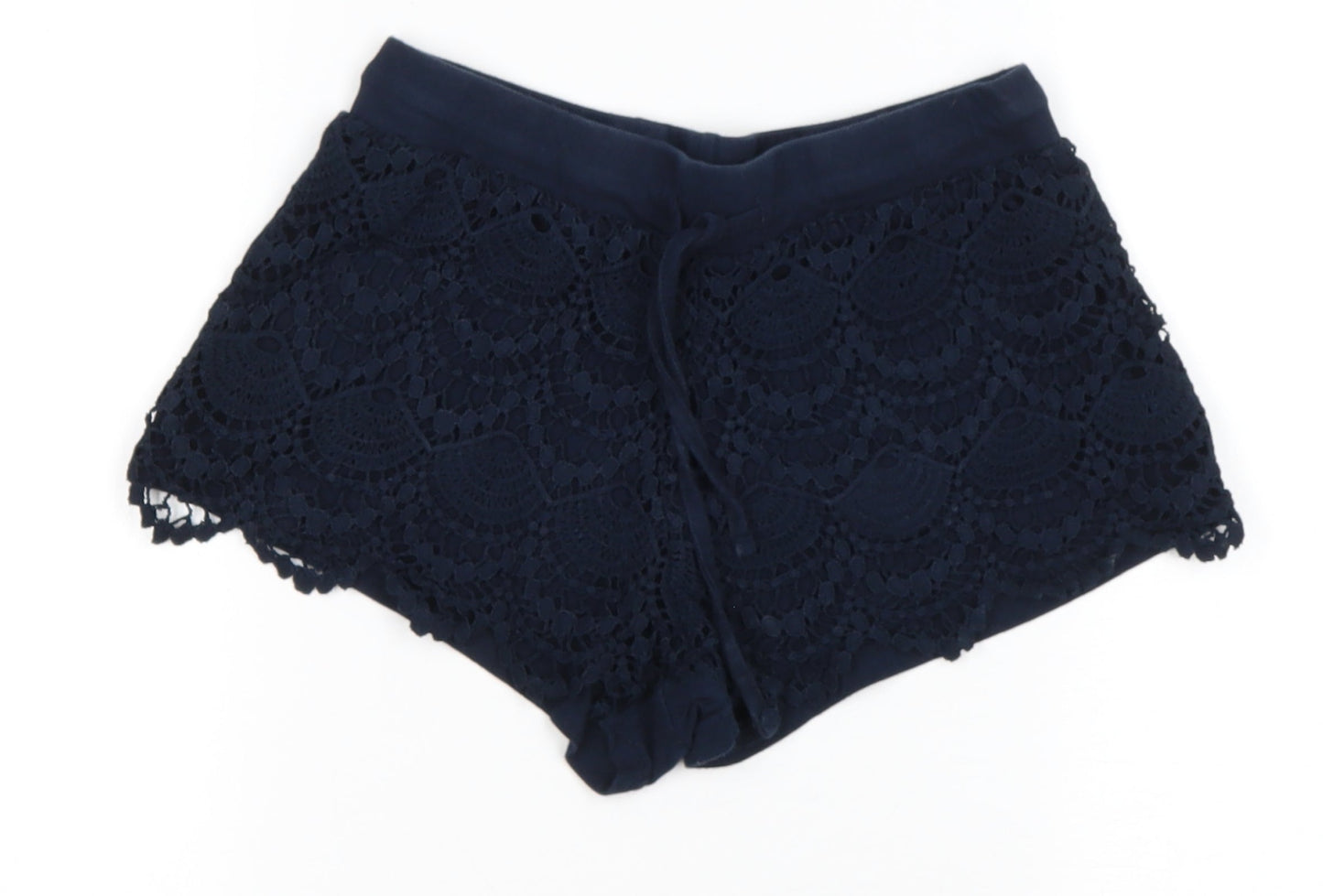 Primark Womens Blue  Cotton Hot Pants Shorts Size 6  Regular