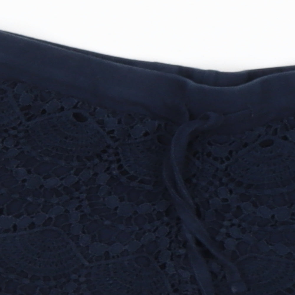 Primark Womens Blue  Cotton Hot Pants Shorts Size 6  Regular