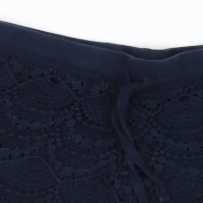 Primark Womens Blue  Cotton Hot Pants Shorts Size 6  Regular