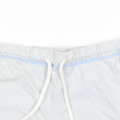 Topshop Womens Blue  Cotton Hot Pants Shorts Size 6  Regular