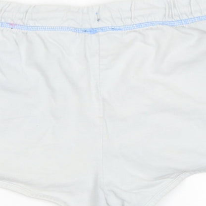 Topshop Womens Blue  Cotton Hot Pants Shorts Size 6  Regular