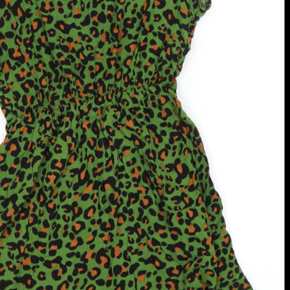 REWOEN Womens Green  Cotton Skater Dress  Size S