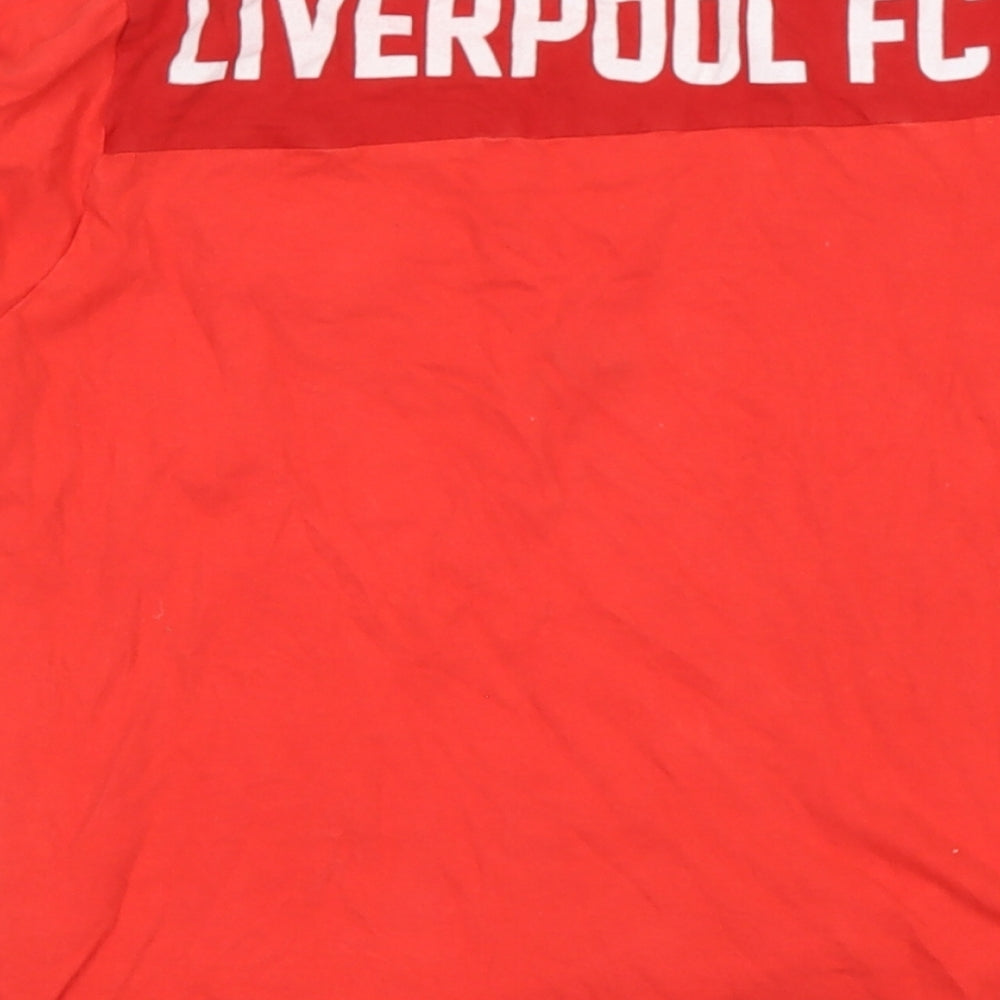 Liverpool FC Boys Red  Cotton Pullover T-Shirt Size 9-10 Years Round Neck