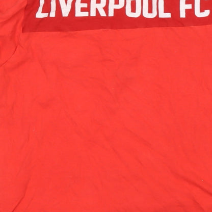 Liverpool FC Boys Red  Cotton Pullover T-Shirt Size 9-10 Years Round Neck