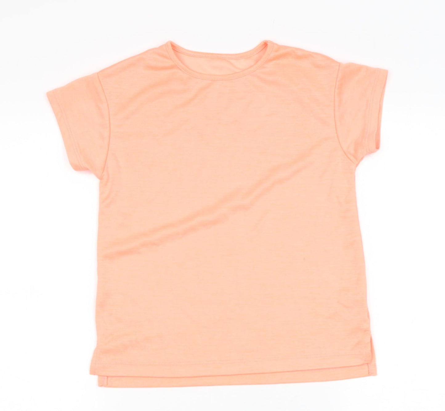 Dunnes Stores Girls Pink  Polyester Pullover T-Shirt Size 8-9 Years Round Neck
