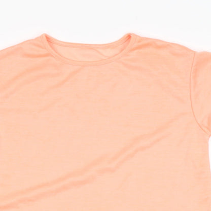 Dunnes Stores Girls Pink  Polyester Pullover T-Shirt Size 8-9 Years Round Neck