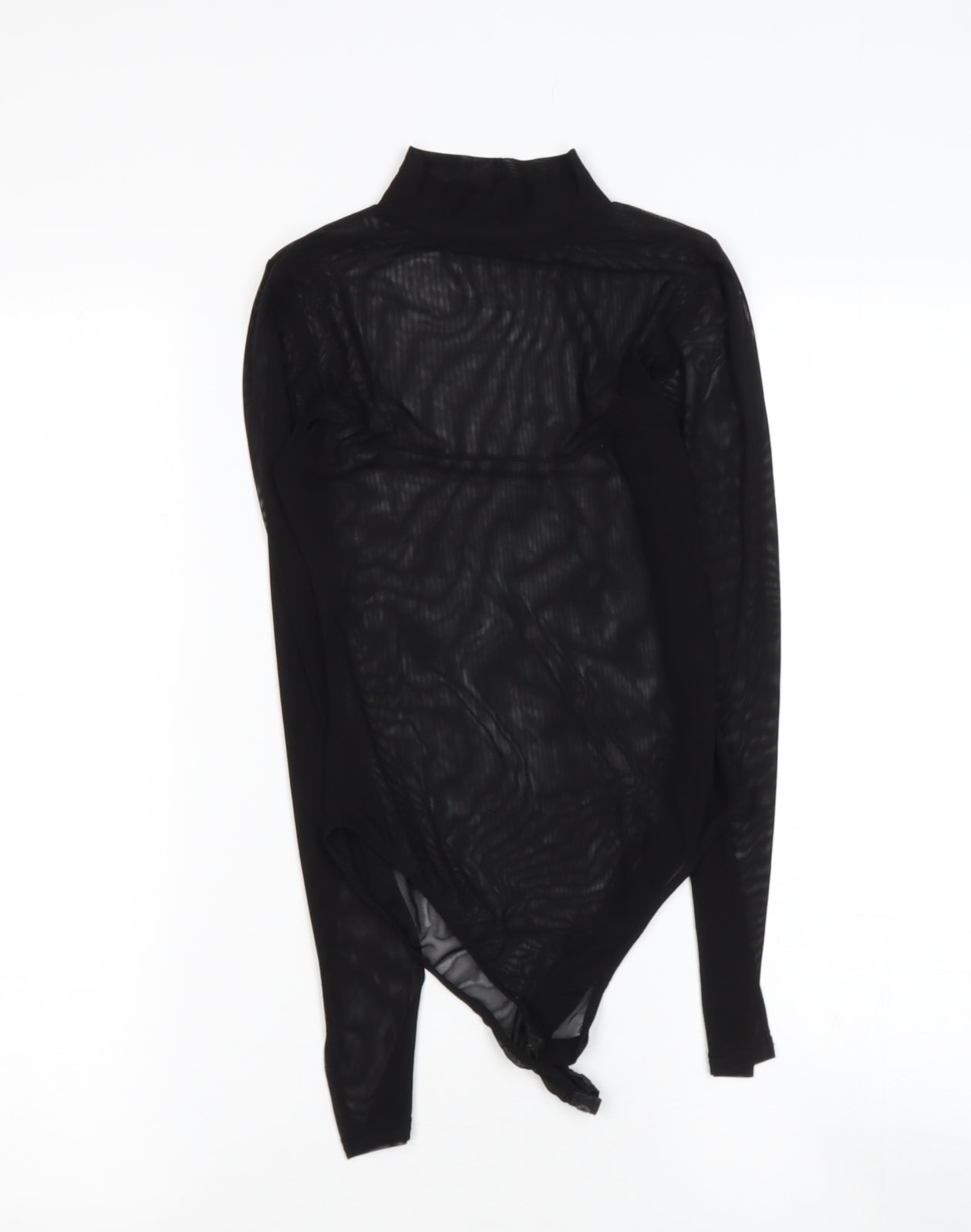 Boohoo Womens Black  Polyester Blend Basic Blouse Size 4 Halter