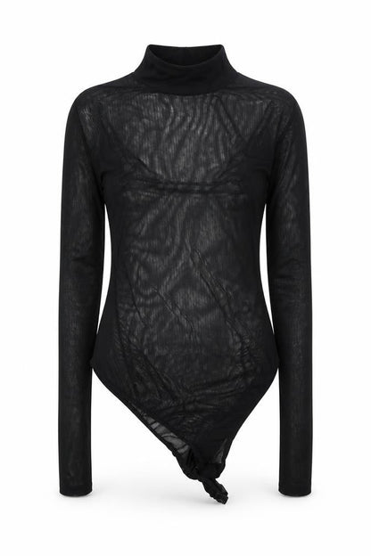 Womens UK Size 4 Boohoo Black Basic Blouse
