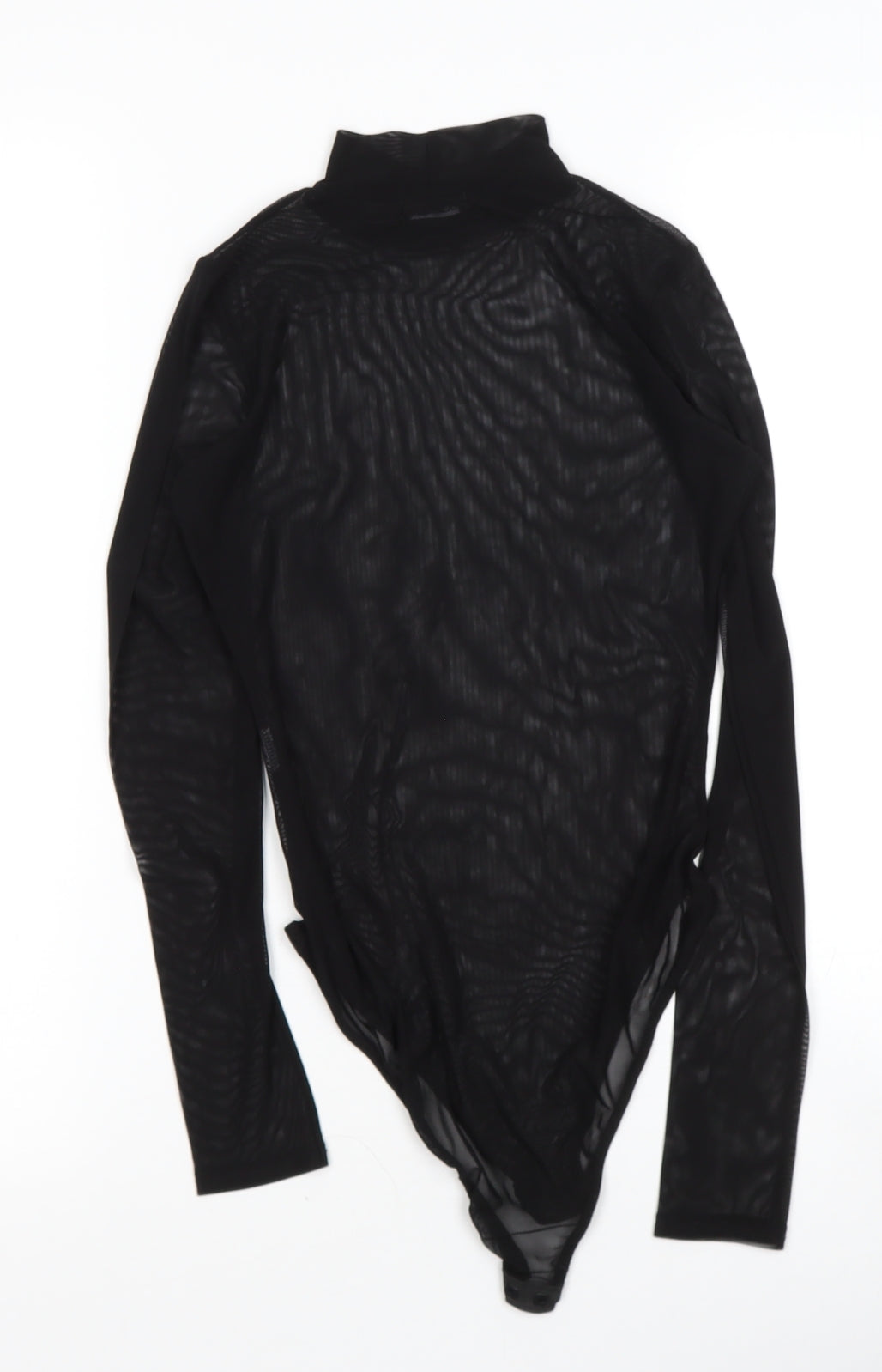 Boohoo Womens Black  Polyester Blend Basic Blouse Size 4 Halter