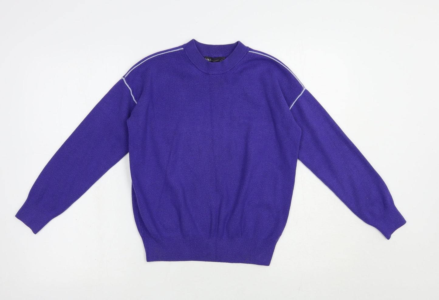 Womens UK Size S Marks and Spencer Purple Pullover Jumper