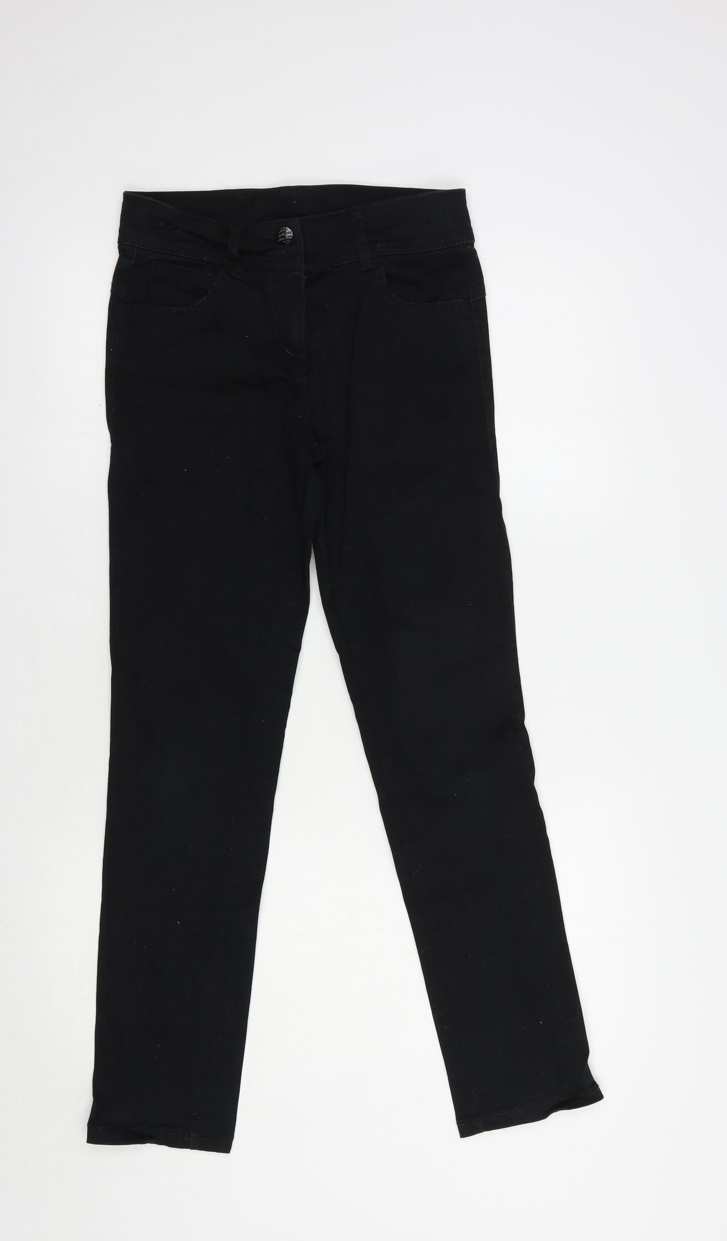 NEXT Girls Black  Cotton Skinny Jeans Size 13 Years  Regular Button