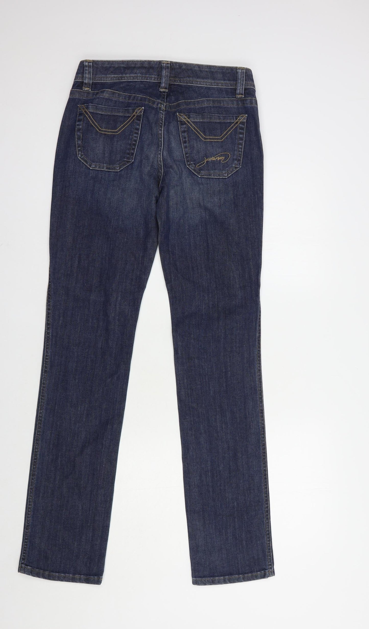 Jeckerson Womens Blue  Cotton Straight Jeans Size 28 in L34 in Regular Button