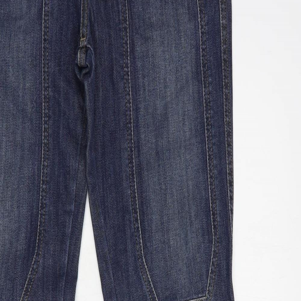 Jeckerson Womens Blue  Cotton Straight Jeans Size 28 in L34 in Regular Button