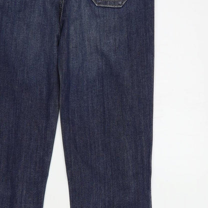 Jeckerson Womens Blue  Cotton Straight Jeans Size 28 in L34 in Regular Button