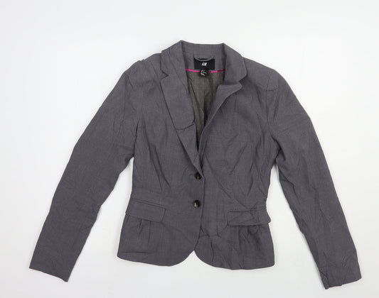Womens UK Size 8 H&M Grey Jacket