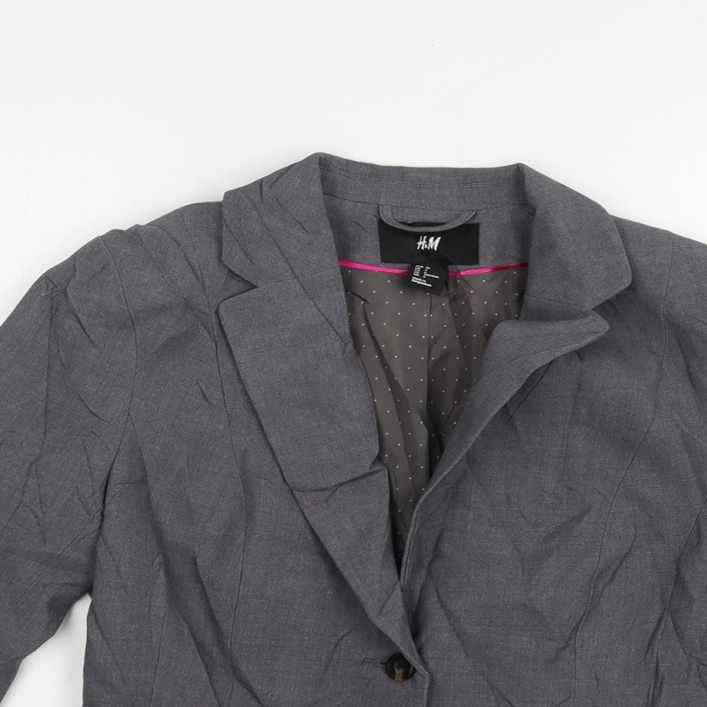 Womens UK Size 8 H&M Grey Jacket