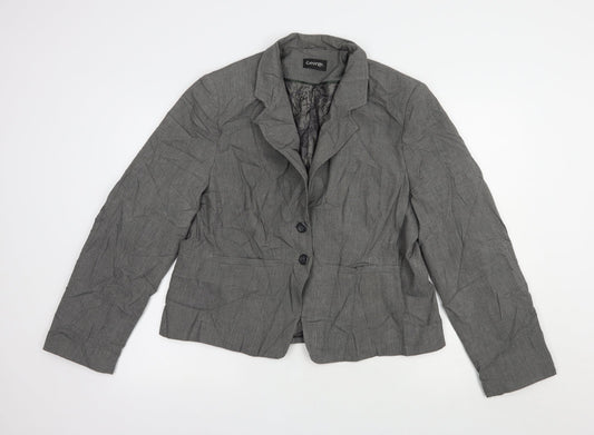 George Womens Grey   Jacket Blazer Size 18  Button